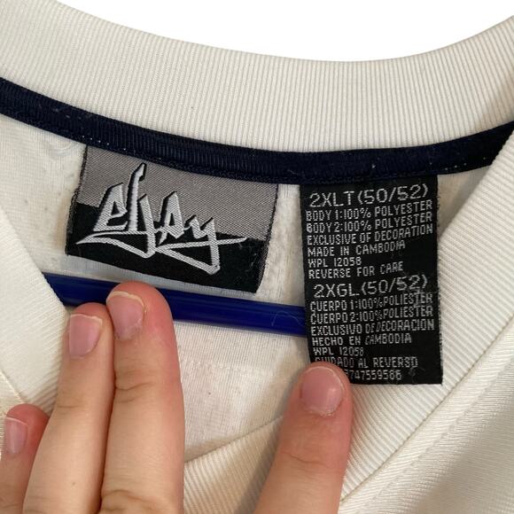 Y2K Eljay #25 Blue White Throwback NFL Jersey Sz 2XLT Oversize Football All Pro - Picture 5 of 15